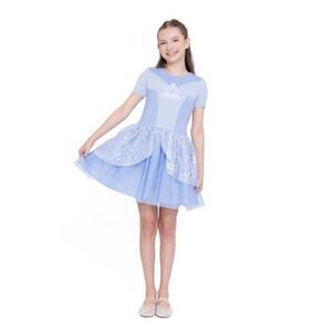 NEW! Disney Princess Cinderella Cosplay Sweater Dress, Size Small 6/6X